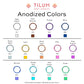 Tilum Jeweled Compass Titanium Threadless Top — Price Per 1