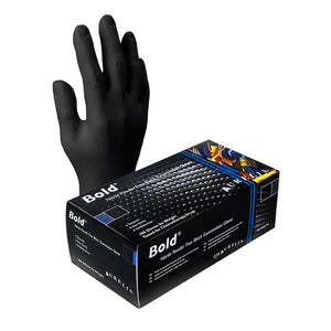 Aurelia Bold® Black Nitrile Gloves — Box of 100 - Painful Pleasures