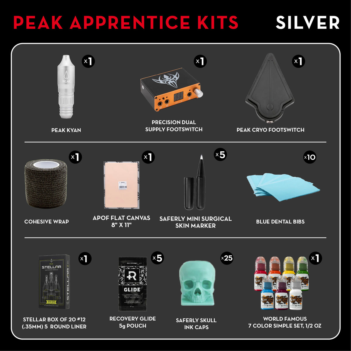 Peak Kyan Wired Tattoo Kit for Apprentices
