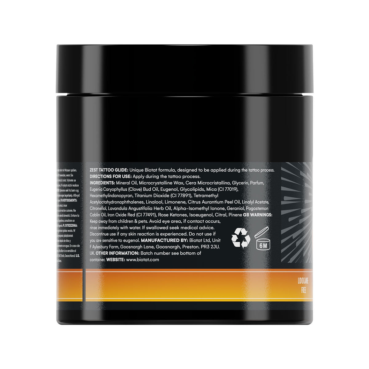 BIOTAT Numbing Tattoo Glide — Zest Orange — Pick Size