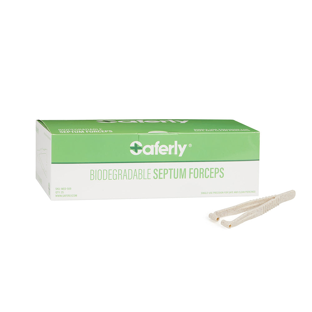 Saferly Biodegradable Septum Forceps — Box of 25