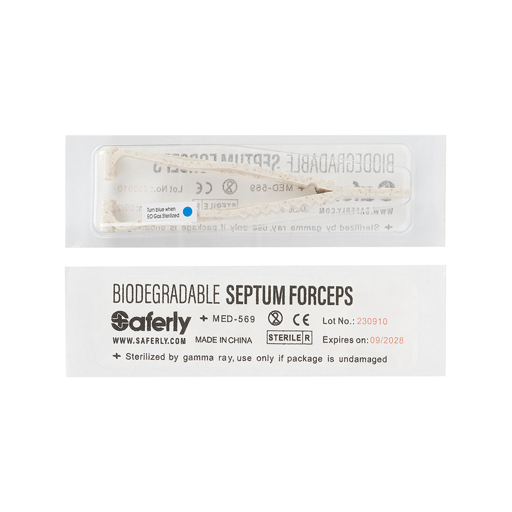 Saferly Biodegradable Septum Forceps — Box of 25