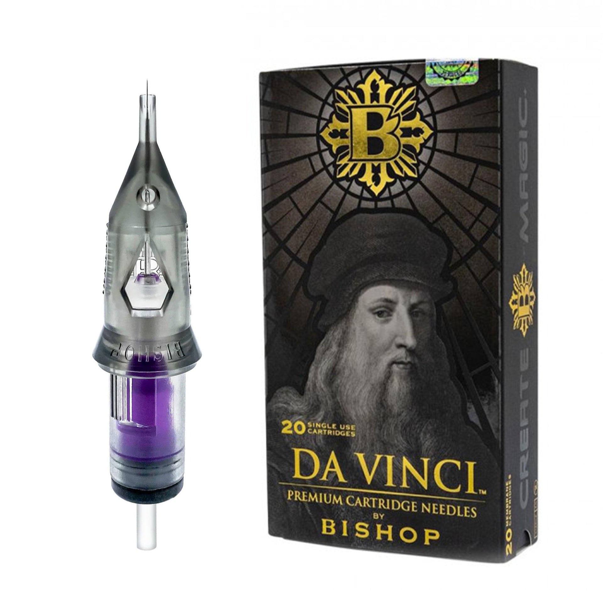 Bishop Da Vinci V2 Tattoo Cartridge Needles — Box of 20
