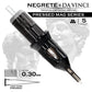 Bishop Da Vinci V2 Tattoo Cartridge Needles — Freddy Negrete Pressed Mag Series — Box of 20 Pressed Mag - 5 - #10 (0.3mm) - Long Taper