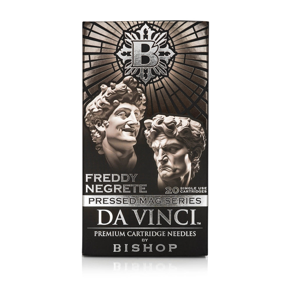 Bishop Da Vinci V2 Tattoo Cartridge Needles — Freddy Negrete Pressed Mag Series — Box of 20