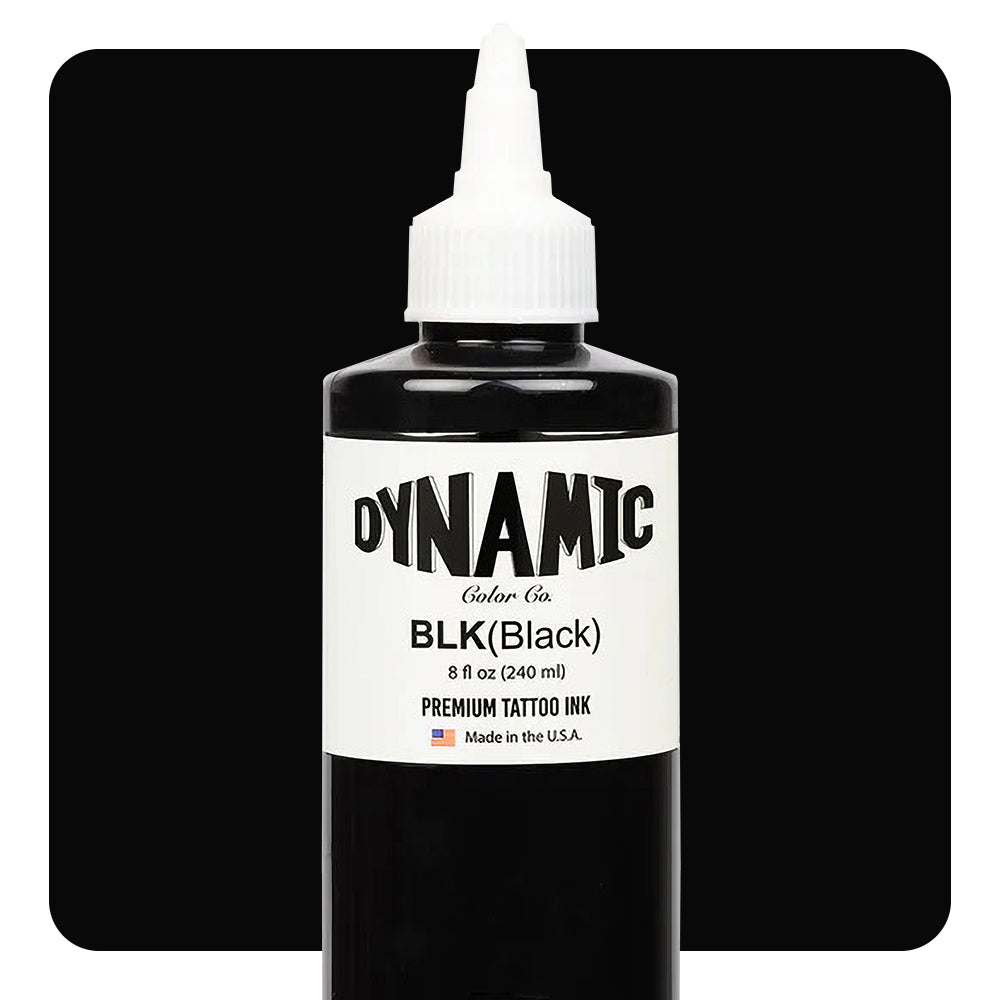 Dynamic Black Tattoo Ink — 8oz Bottle