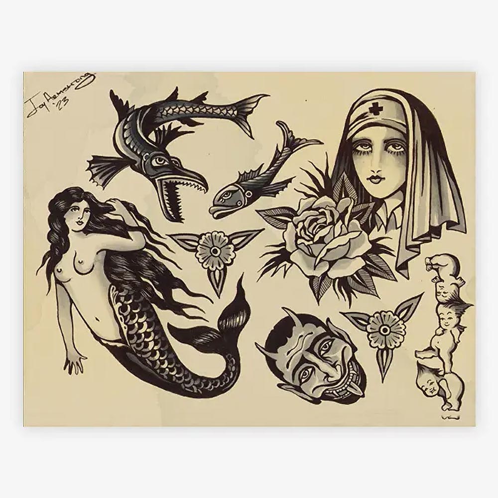 Spider Murphy’s Tattoo Flash Volume III — Hardcover Book