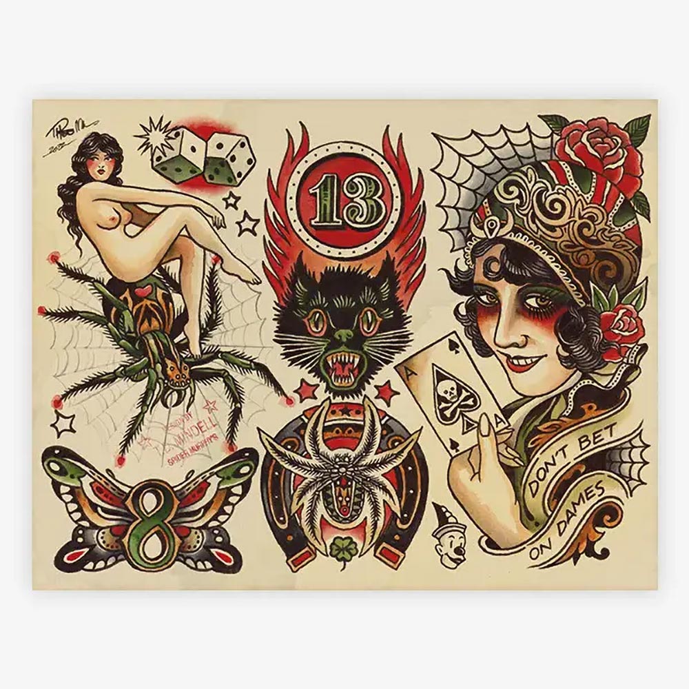 Spider Murphy’s Tattoo Flash Volume III — Hardcover Book