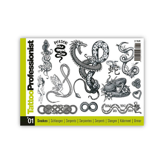 Tattoo Professionist #01 — Snakes — Softcover Book