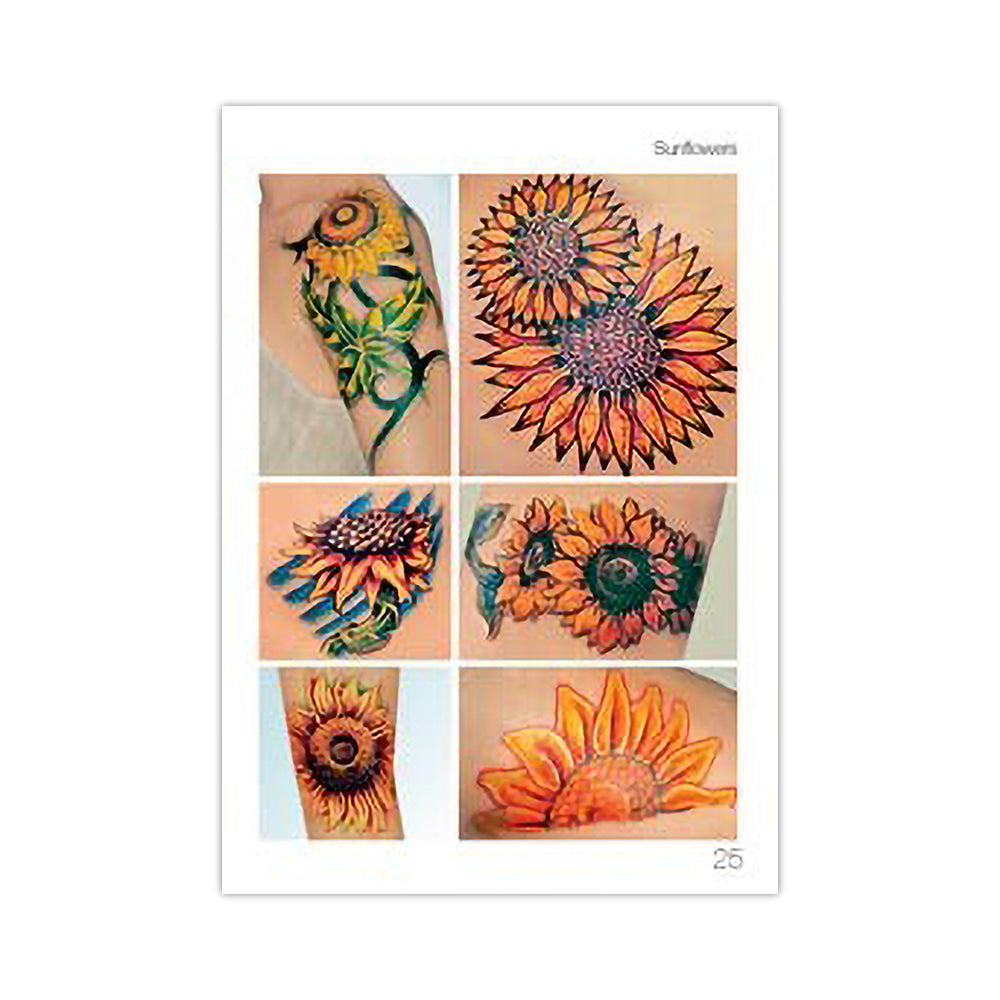 Tattoo Book of Flowers and Roses — Softcover Book