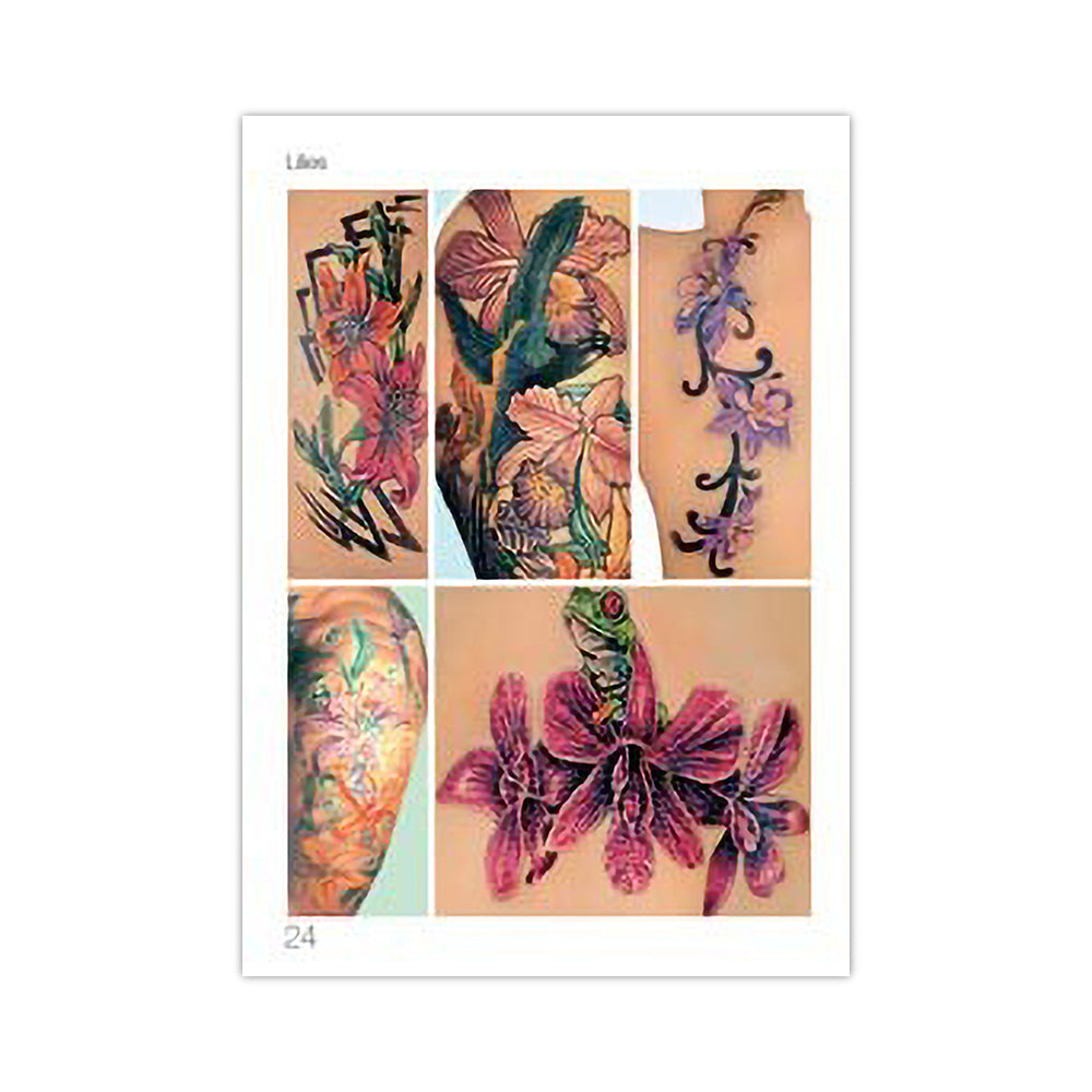 Tattoo Book of Flowers and Roses — Softcover Book