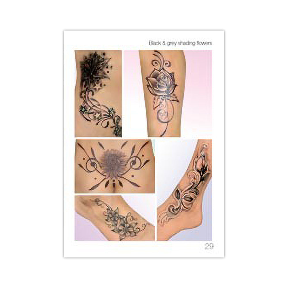 Tattoo Book of Flowers and Roses — Softcover Book