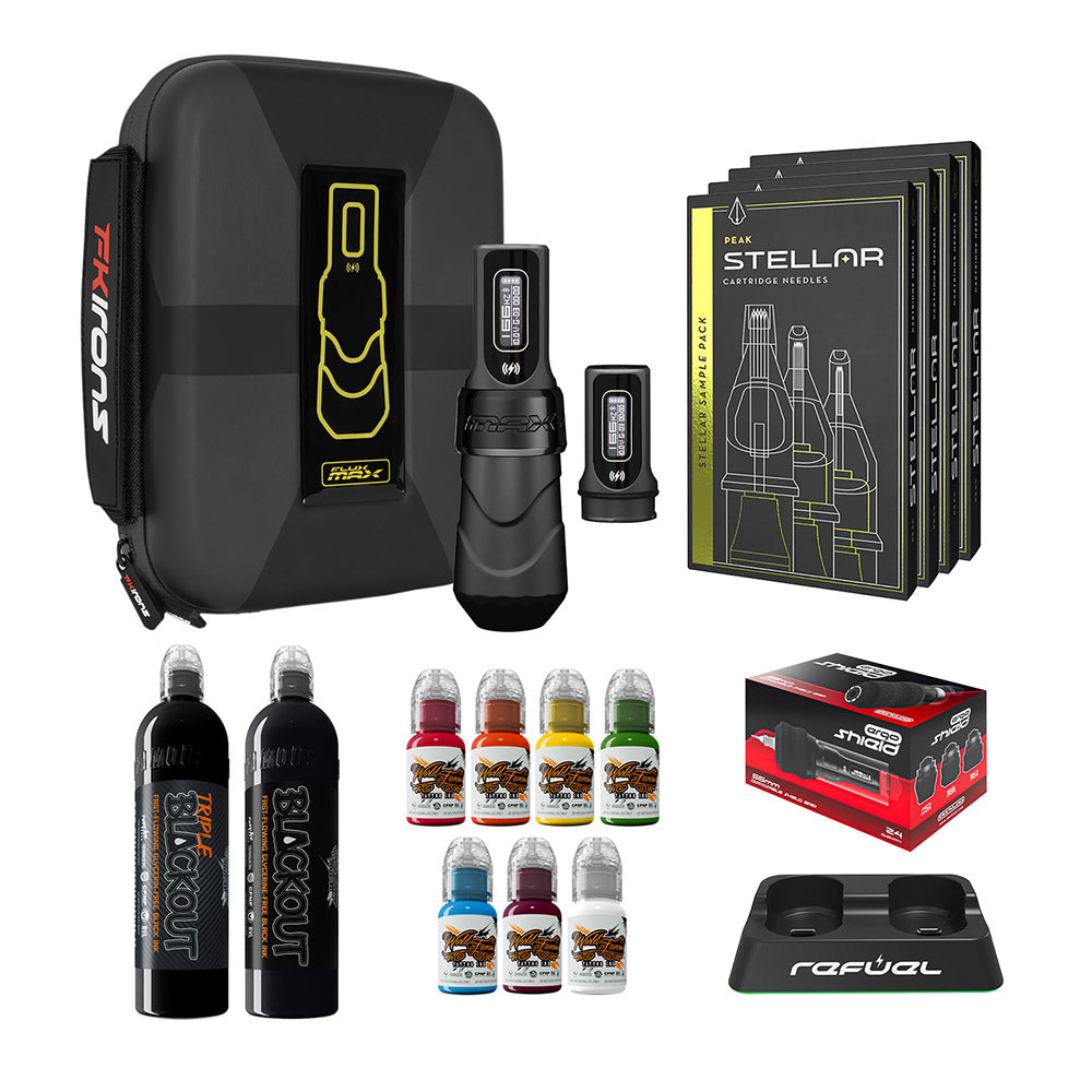 FK Irons Flux Max Pro Bundle With PowerBolt Batteries – Pick Color and Stroke Length