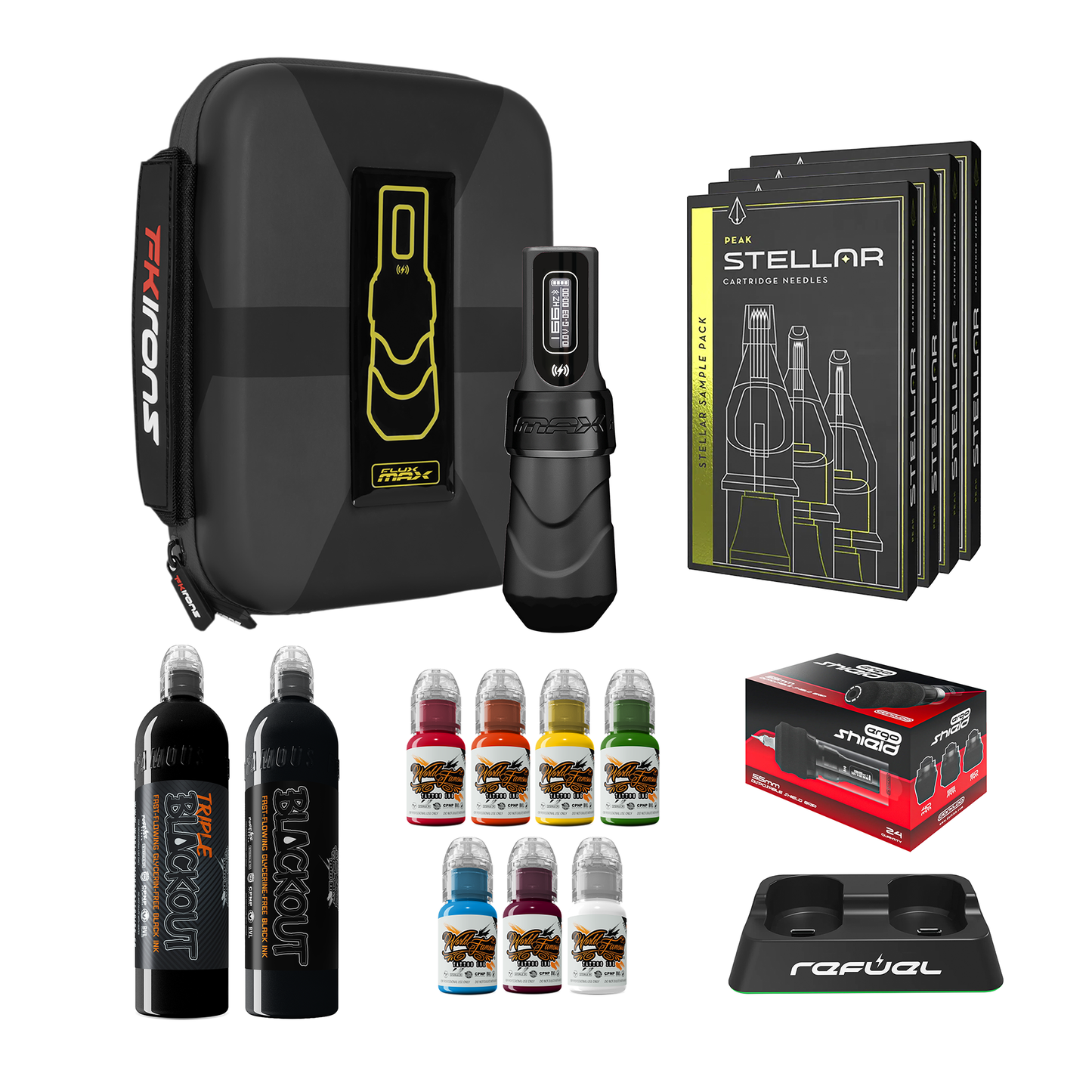 FK Irons Flux Max Bundle With 1 PowerBolt Battery – Pick Color and Stroke Length - Painful Pleasures