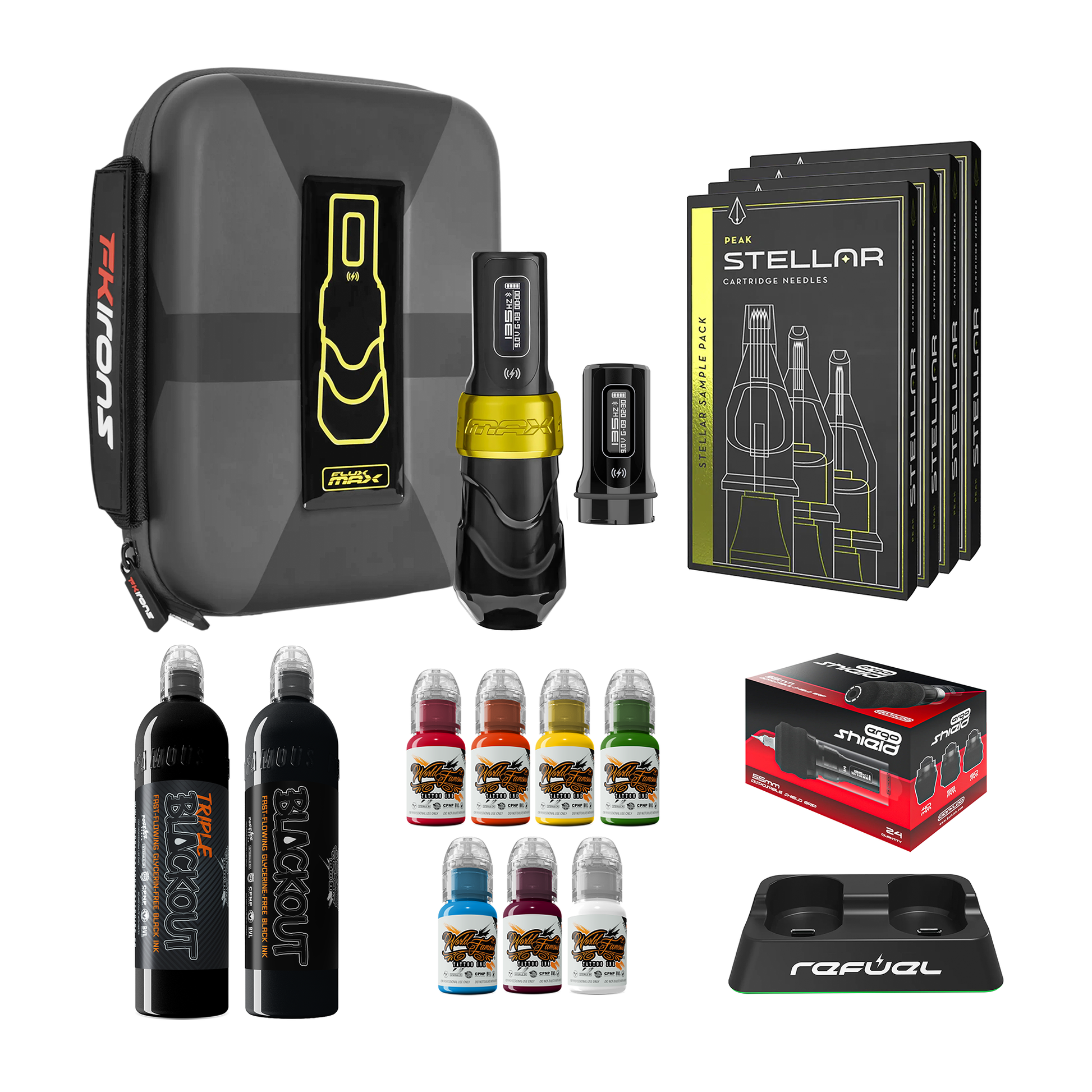 FK Irons Flux Max Pro Bundle With PowerBolt Batteries – Pick Color and Stroke Length - Painful Pleasures