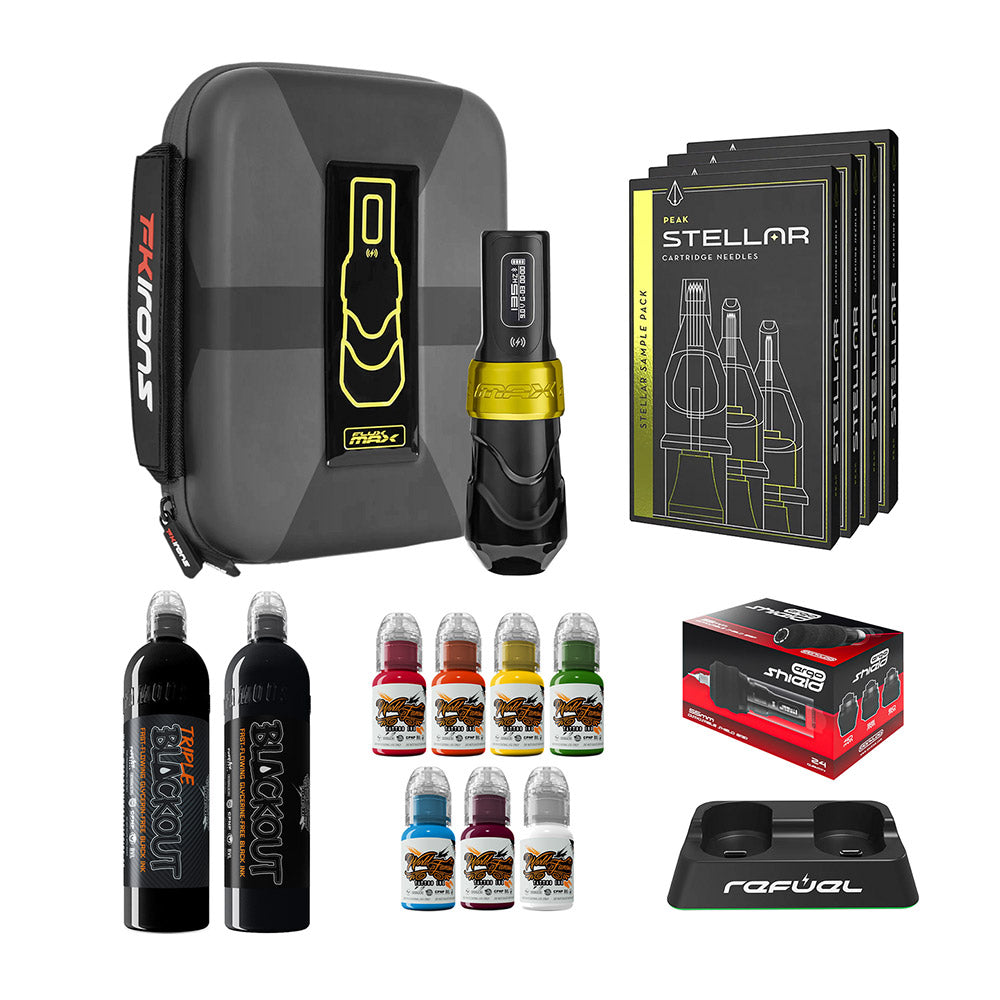 FK Irons Flux Max Pro Bundle With PowerBolt Batteries – Pick Color and Stroke Length