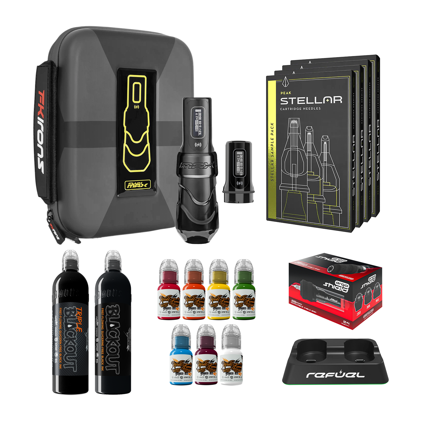FK Irons Flux Max Pro Bundle With PowerBolt Batteries – Pick Color and Stroke Length - Painful Pleasures