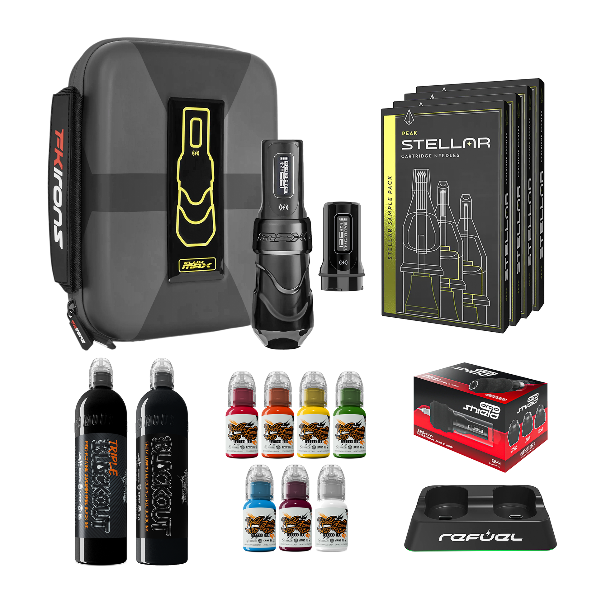 FK Irons Flux Max Pro Bundle With PowerBolt Batteries – Pick Color and Stroke Length - Painful Pleasures