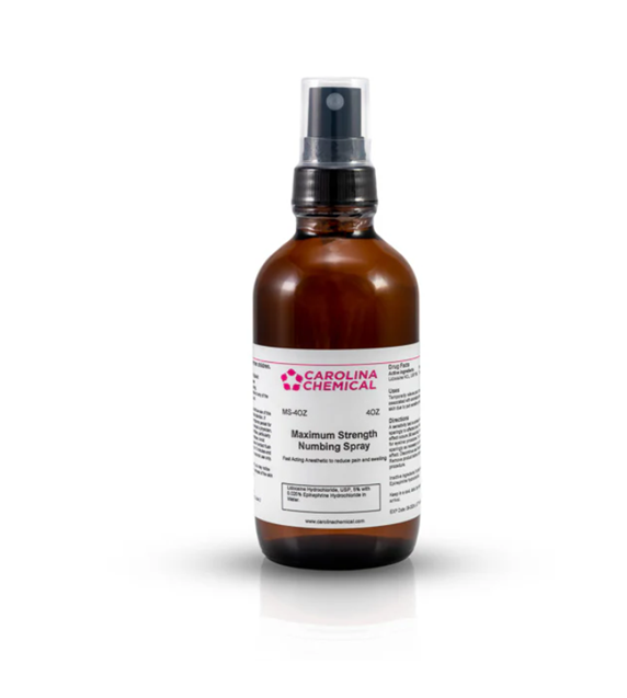 Lidocaine Numbing Topical Anesthetic Spray — 4oz Bottle - Painful Pleasures