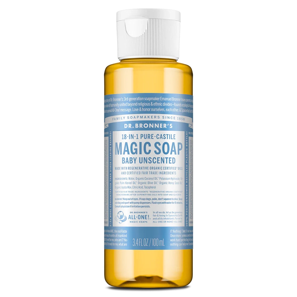 Dr. Bronner's Magic Soaps Unscented Baby-Mild 3.4oz - 1