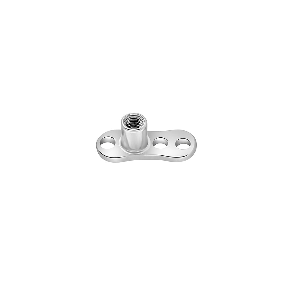 Tilum 14g Titanium Dermal Anchor with 2mm or 2.5mm Rise & 3-Hole Base - Price Per 1