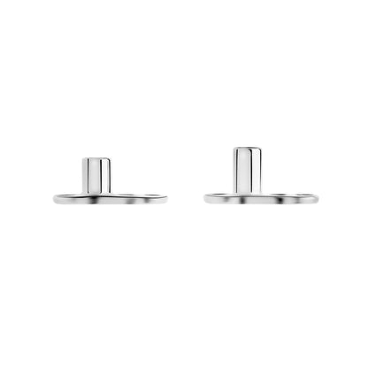 14g Steel Dermal Anchor with 2mm or 2.5mm Rise and 3-Hole Base — Price Per 1 - Painful Pleasures