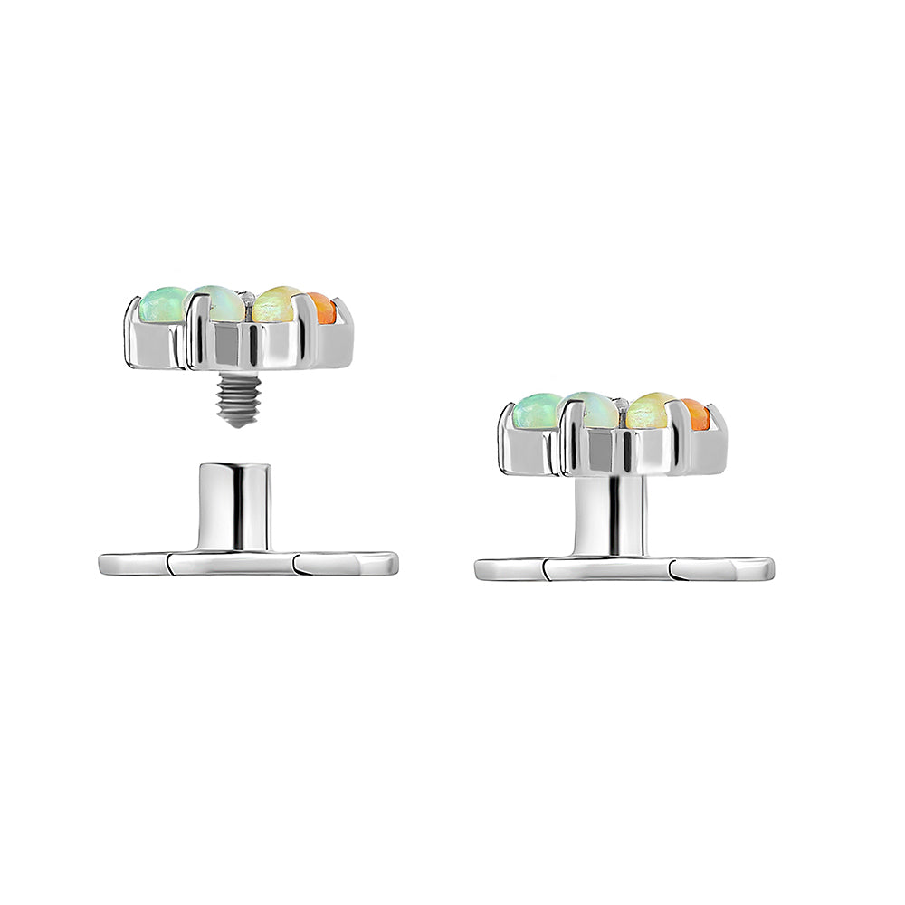 Tilum 14g Titanium Dermal Anchor with 2mm Rise and 2-Hole Base - Price Per 1
