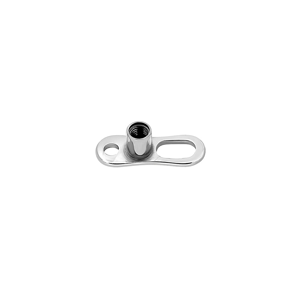 Tilum 14g Titanium Dermal Anchor with 2mm Rise and 2-Hole Base - Price Per 1