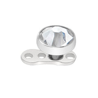 Tilum 14g Titanium Dermal Anchor with 1.5mm Rise and Flat Jewel Top - Price Per 1