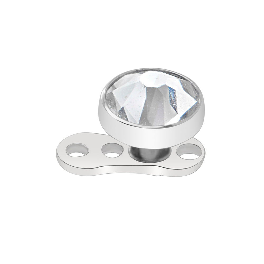 Tilum 14g Titanium Dermal Anchor with 1.5mm Rise and Flat Jewel Top - Price Per 1