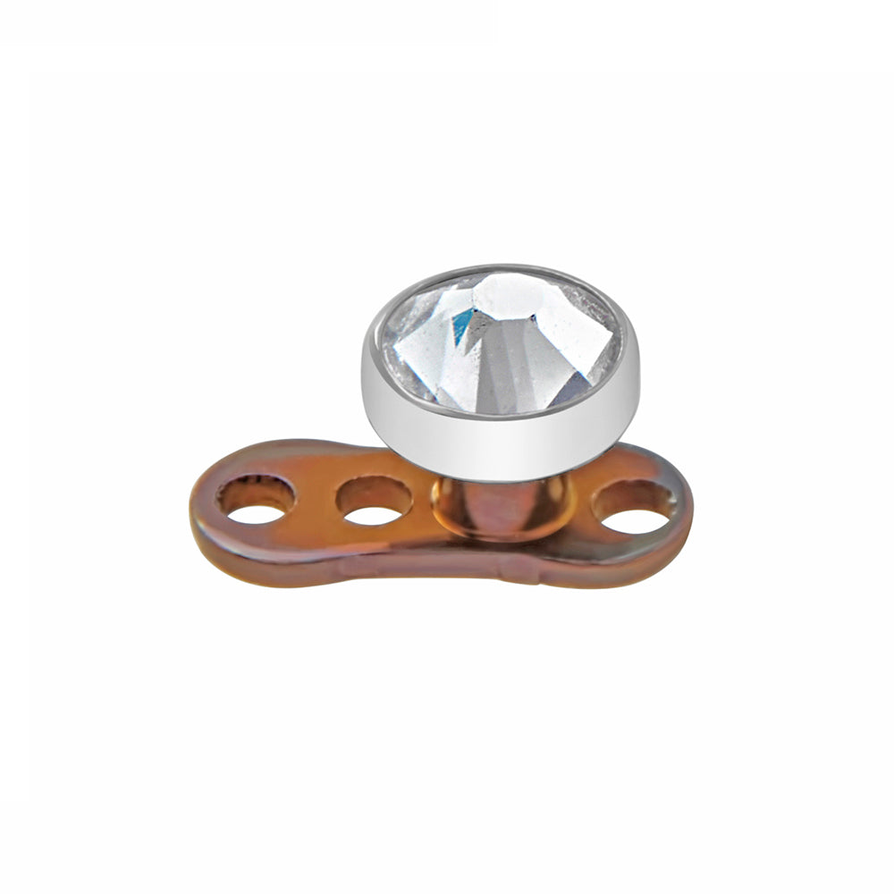 Tilum 14g Titanium Dermal Anchor with 1.5mm Rise and Flat Jewel Top - Price Per 1