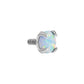 Tilum 18g-16g Internally Threaded Square Prong-Set 3mm Round Opal Top - Price Per 1