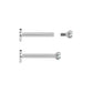 Tilum 14g-12g Internally Threaded Square Prong-Set 2mm Round Opal Top - Price Per 1