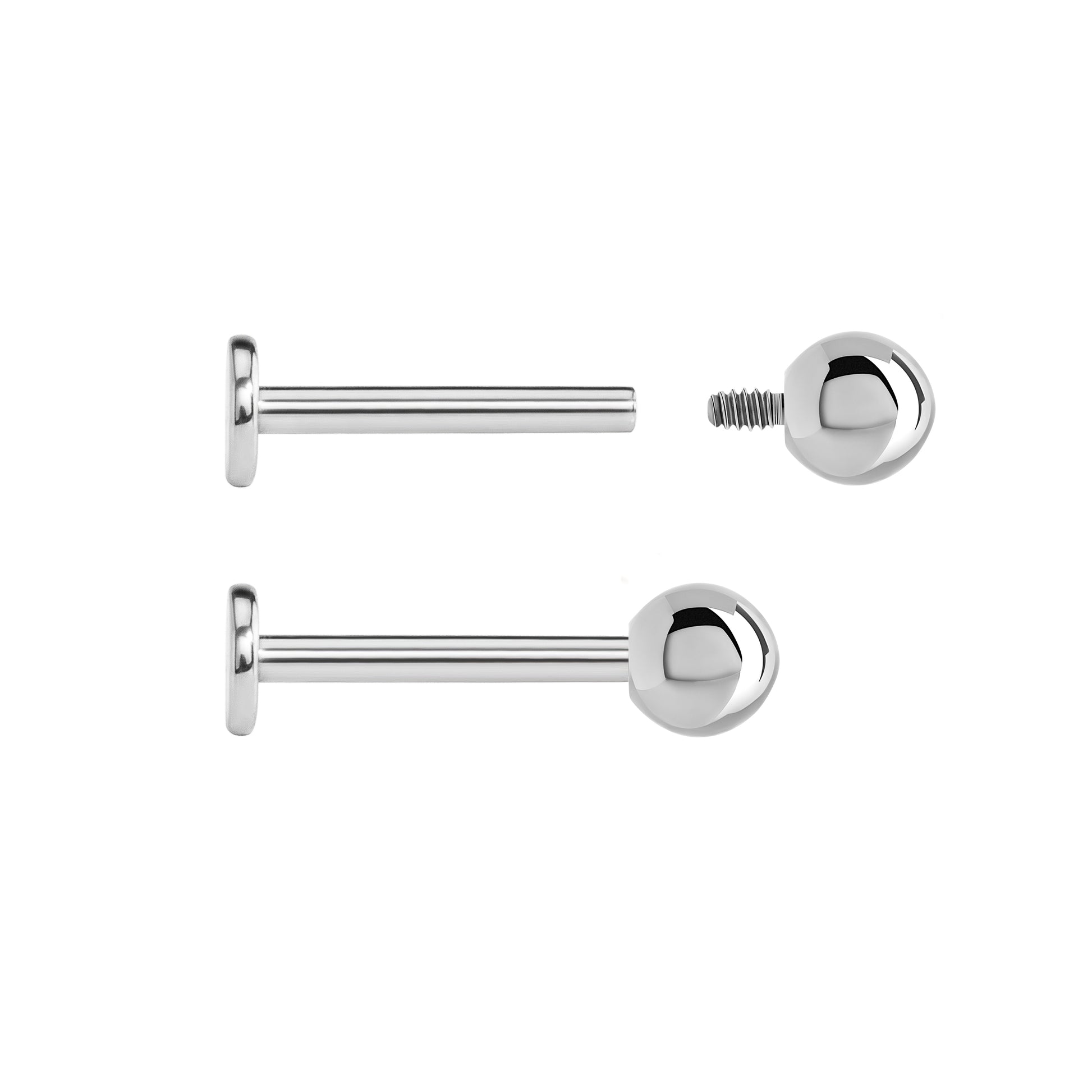 Tilum 18g-16g Internally Threaded Titanium Ball - Price Per 1