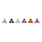 Tilum 14g-12g Internally Threaded Titanium Jewel Trinity Top - Small - Price Per 1