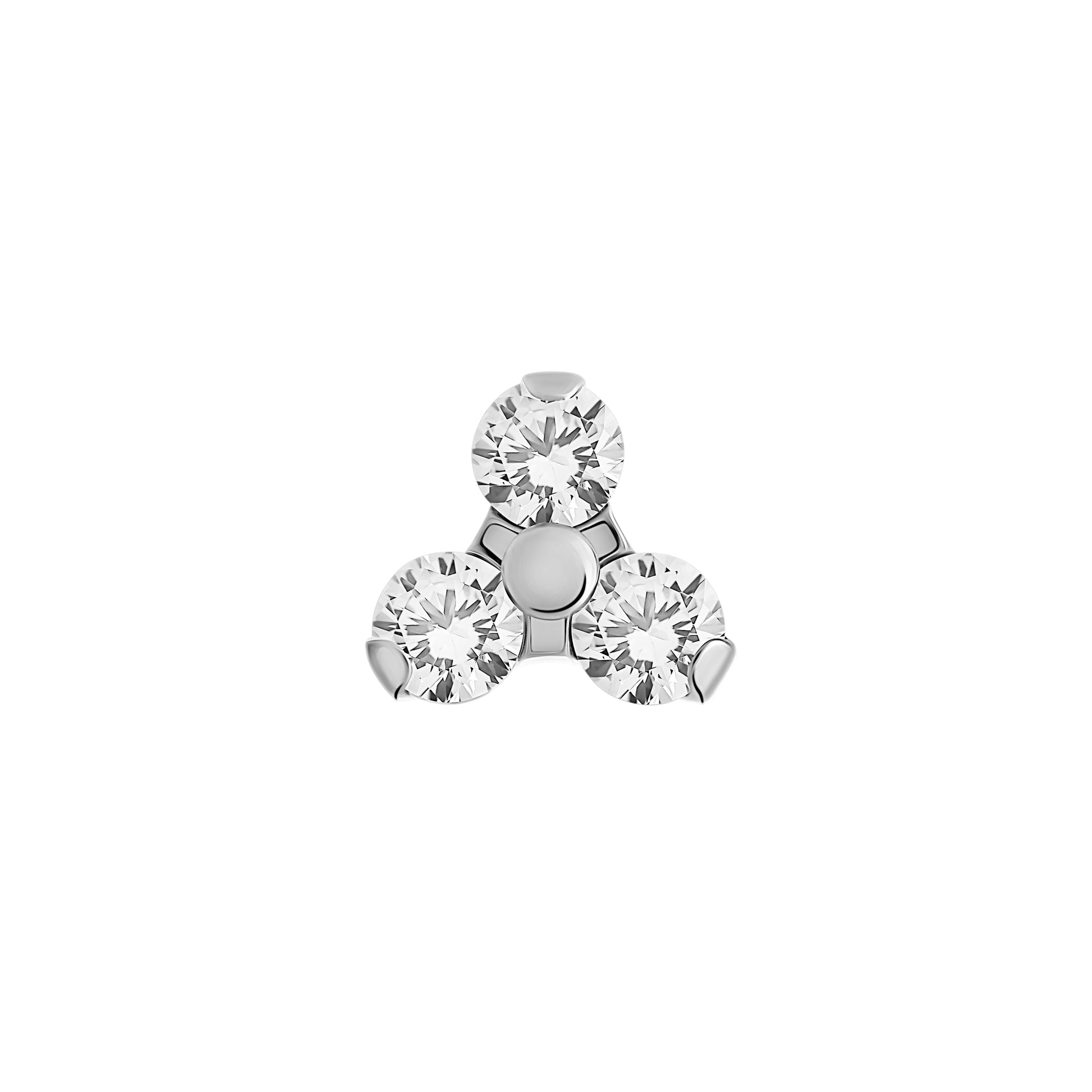 Tilum 14g-12g Internally Threaded Titanium Jewel Trinity Top - Small - Price Per 1