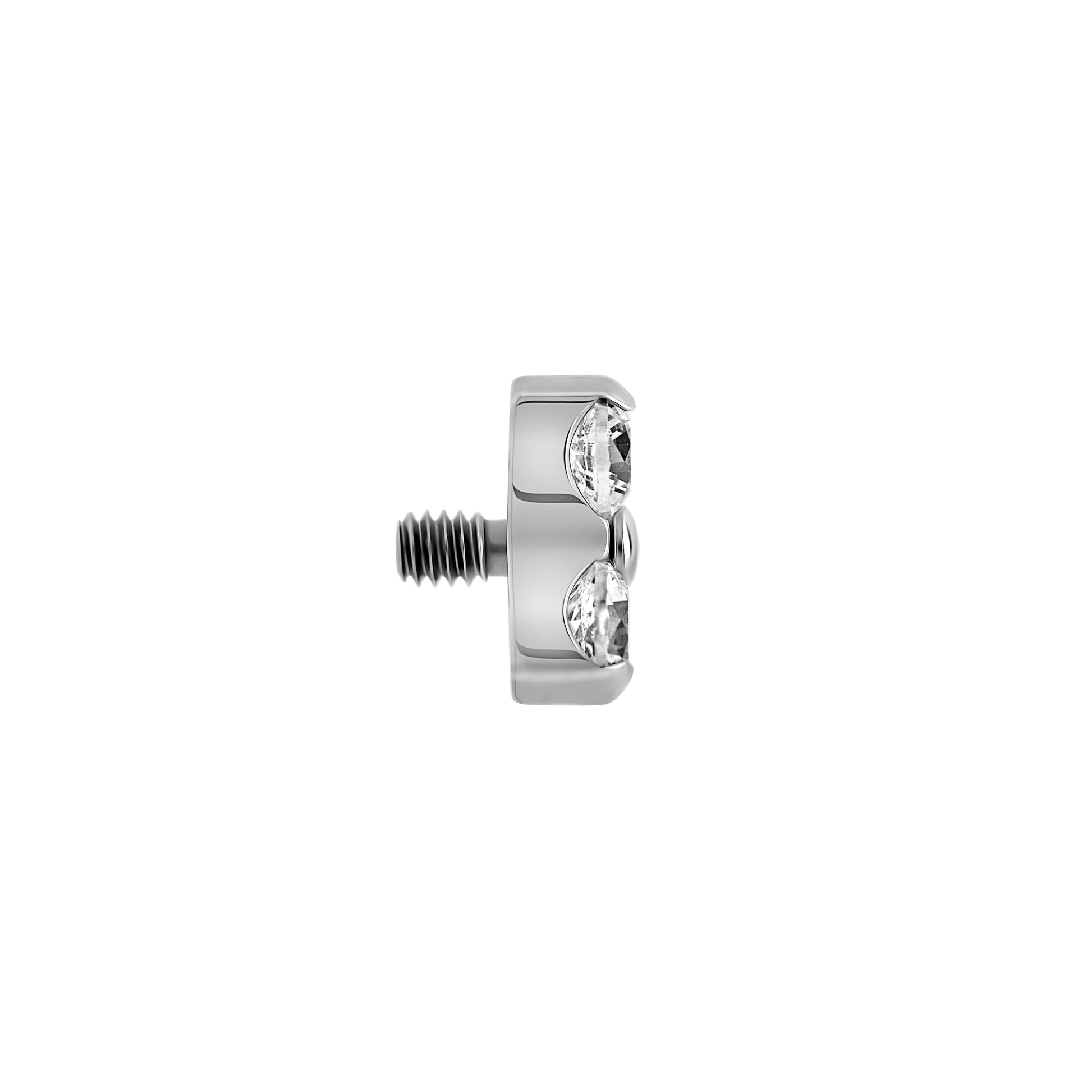 Tilum 14g-12g Internally Threaded Titanium Jewel Trinity Top - Small - Price Per 1