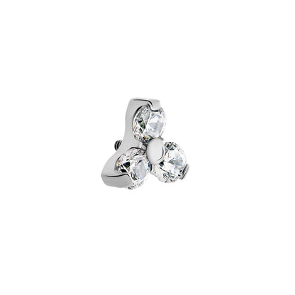 Tilum 18g-16g Internally Threaded Titanium Jewel Trinity Top - Large - Price Per 1 - Painful Pleasures