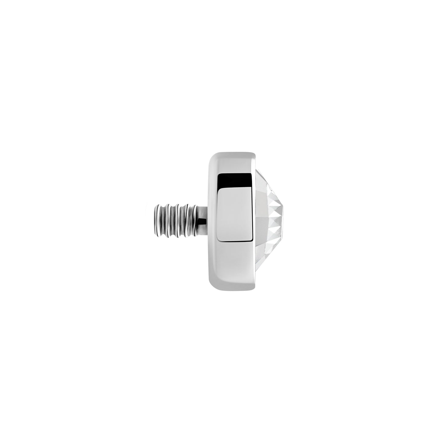 Tilum 18g-16g Internal 0.9mm Crystal Jewel Titanium Flat Disc Top - Price Per 1