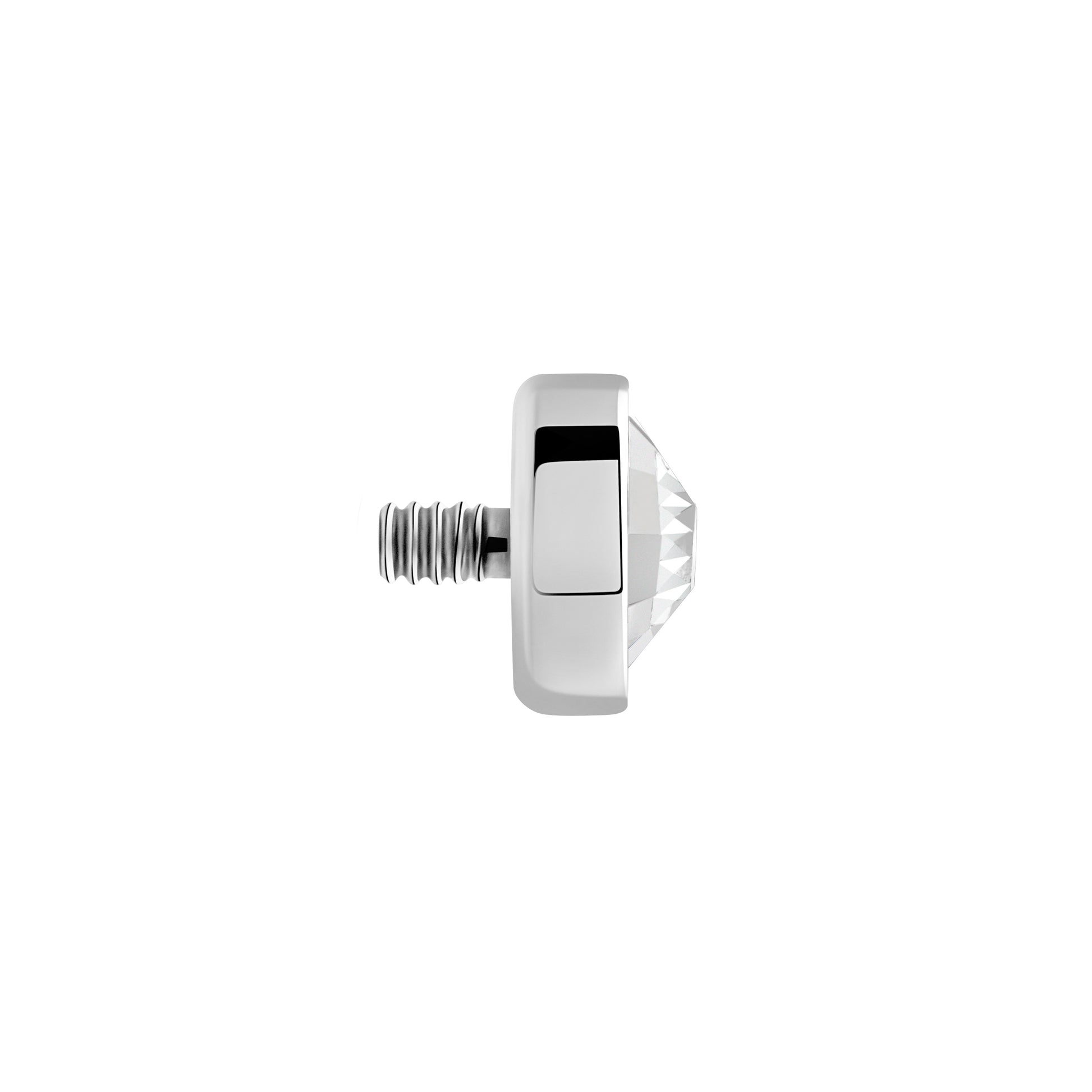 Tilum 18g-16g Internal 0.9mm Crystal Jewel Titanium Flat Disc Top - Price Per 1