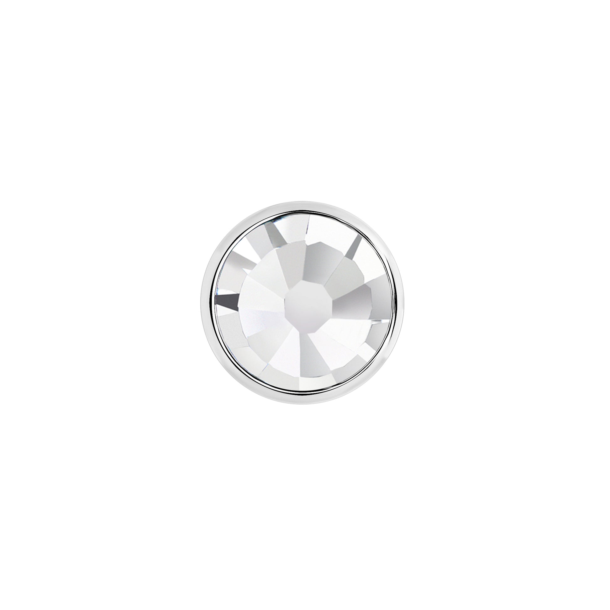 Tilum 18g-16g Internal 0.9mm Crystal Jewel Titanium Flat Disc Top - Price Per 1