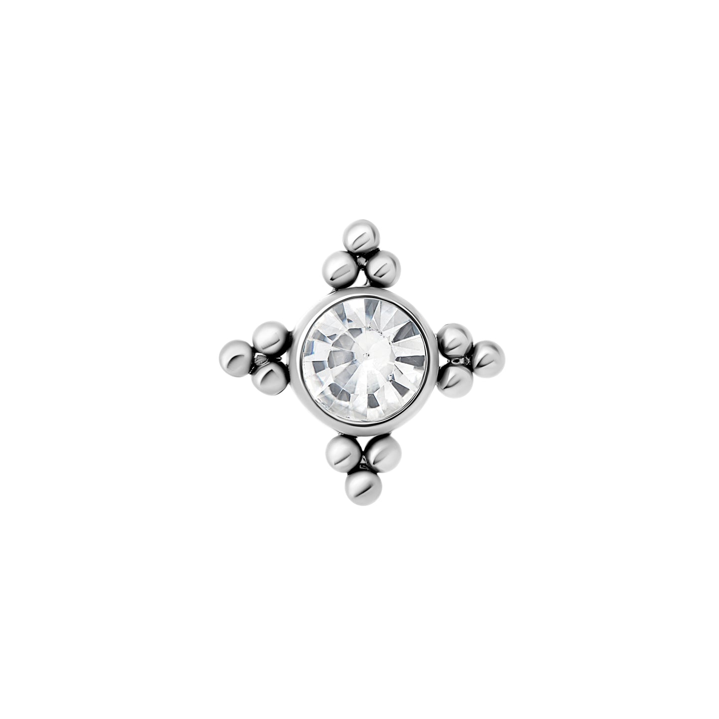 Tilum 14g-12g Internally Threaded Orbital Micron Bead Cluster Jewel Titanium Top - Price Per 1