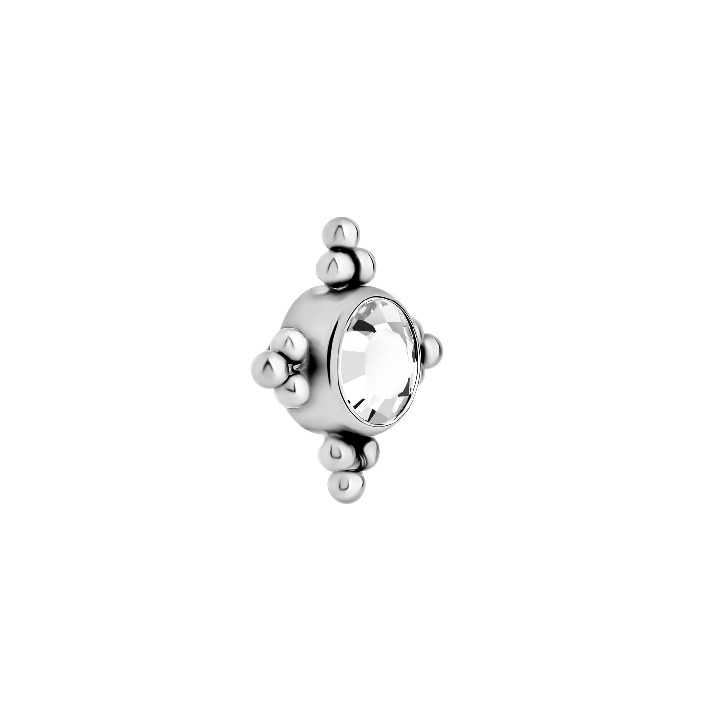 Tilum 14g-12g Internally Threaded Orbital Micron Bead Cluster Jewel Titanium Top - Price Per 1