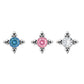 Tilum 14g-12g Internally Threaded Orbital Micron Bead Cluster Jewel Titanium Top - Price Per 1