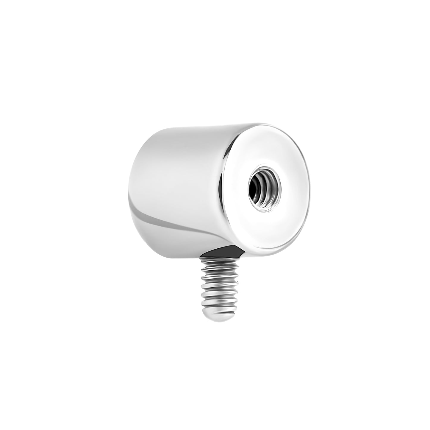14g–12g Internally Threaded Titanium Adapter End for Barbell Jewelry — Price Per 1