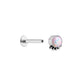 Tilum 14g-12g Internally Threaded Micron Bead Row Opal Titanium Top - Price Per 1 - Painful Pleasures