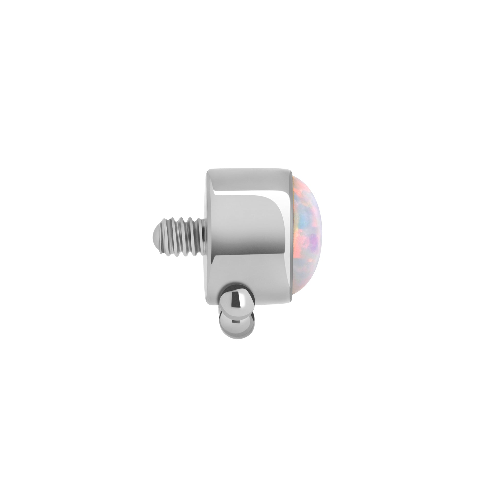 Tilum 14g-12g Internally Threaded Micron Bead Row Opal Titanium Top - Price Per 1 - Painful Pleasures
