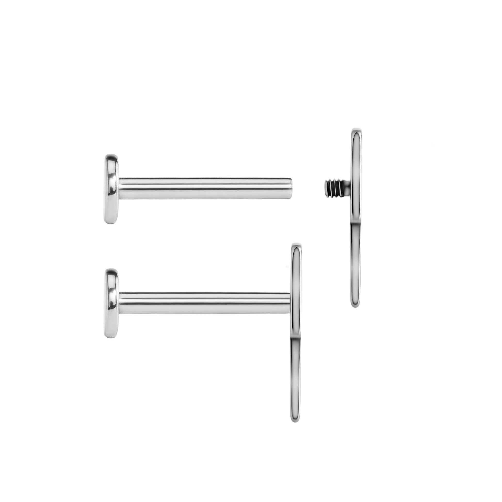 Tilum 14g-12g Internally Threaded Lightning Bolt Titanium Top - Price Per 1