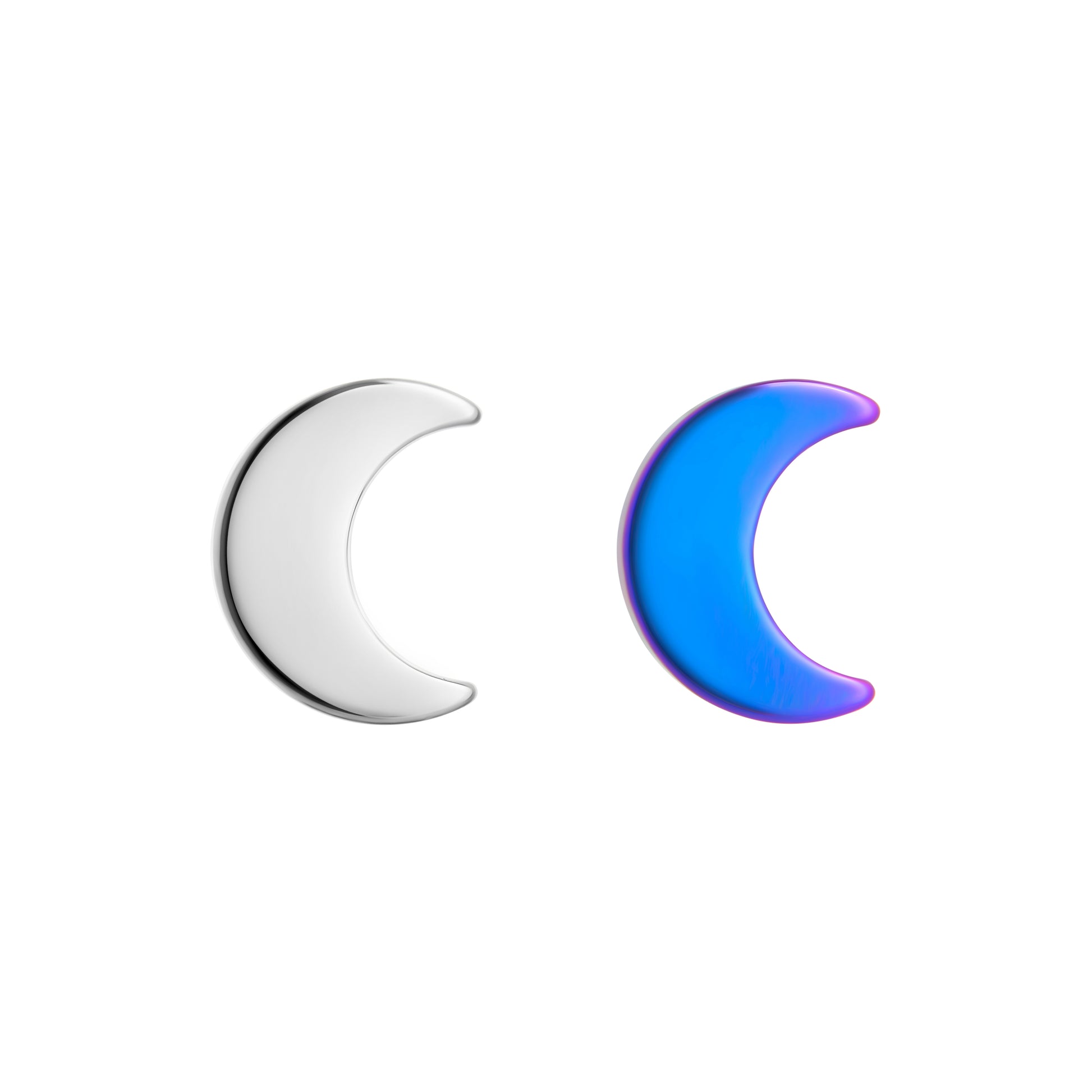Tilum 18g-16g Crescent Moon Titanium Top - Price Per 1