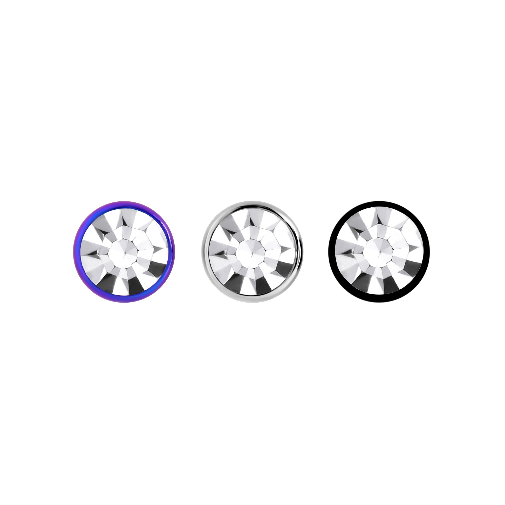 Tilum 14g-12g Internally Threaded Swarovski Jewel Titanium Top - Pick Size - Price Per 1